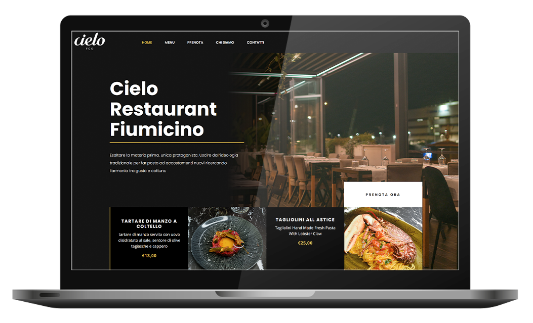 cielo fco ristorante fiumicino sito internet agenzia web agency roma italia nabla